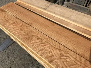 hardwood tabletop, wooden tabletop, curly cherry