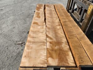 flame birch lumber, curly birch lumber, wooden tops, premium lumber