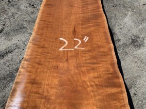 live edge curly cherry slab, wooden tops, hardwood lumber