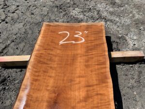 live edge curly cherry slab, wooden tops, hardwood lumber