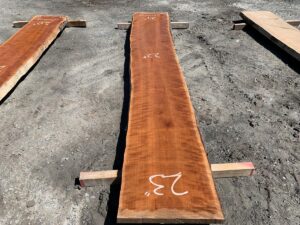 live edge curly cherry slab, wooden tops, hardwood lumber