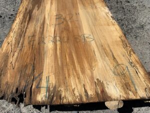 live edge spalted sycamore slab, rustic live edge slab, hardwood lumber