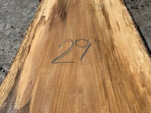 live edge spalted sycamore slab, rustic live edge slab, hardwood lumber