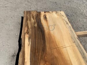 live edge spalted sycamore slab, rustic lumber, wooden tops