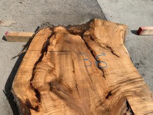 live edge maple slab, rustic maple slab, hardwood lumber