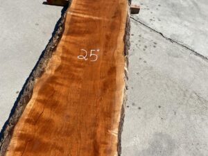 live edge curly cherry slab, hardwood tops, high quality lumber