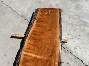 live edge curly cherry slab, hardwood tops, high quality lumber