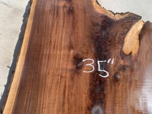live edge walnut slab, unsteamed walnut, premium lumber