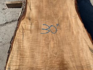 live edge tiger maple slab, hardwood tabletops, hardwood bar tops, premium lumber