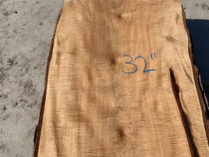live edge tiger maple slab, hardwood tabletops, hardwood bar tops, premium lumber