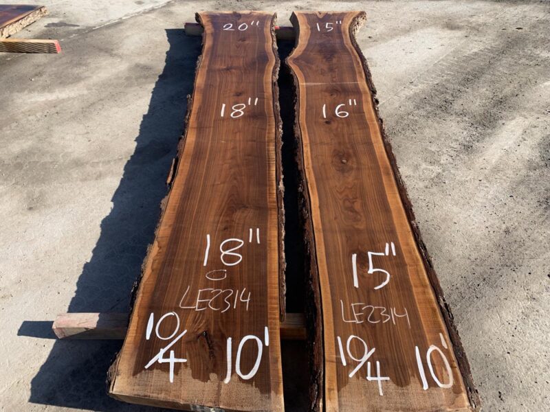 Live Edge Slabs Walnut Hardwood Irion Lumber Company