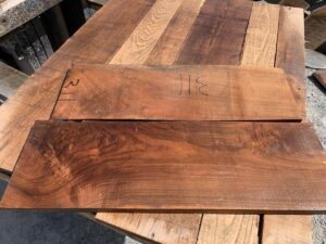 walnut crotches, door panels, drawer panels