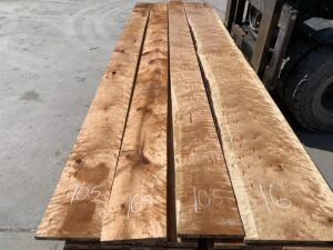 speckled curly cherry lumber, premium hardwood, rustic curly cherry lumber
