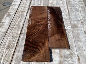 walnut crotches, unsteamed walnut, figured drawer panels