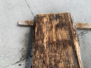 live edge spalted maple slab, weathered lumber, weathered live edge tabletops