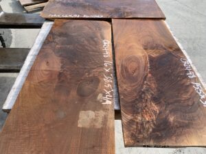 walnut crotches, door panels, unsteamed walnut