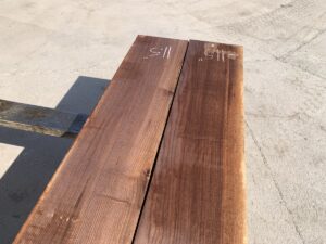 quartersawn walnut lumber, wooden tops, unsteamed walnut