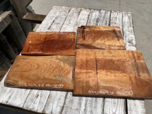 cherry crotches, door panels, drawer panels