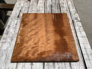 curly cherry door panel, door panel, hardwood curly cherry