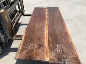 curly walnut lumber, wide walnut lumber, unsteamed walnut