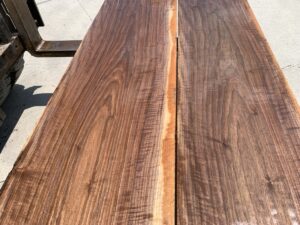 curly walnut lumber, wide walnut lumber, unsteamed walnut