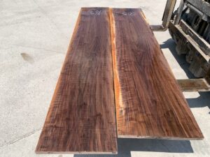 curly walnut lumber, wide walnut lumber, unsteamed walnut