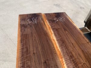 curly walnut lumber, wide walnut lumber, unsteamed walnut
