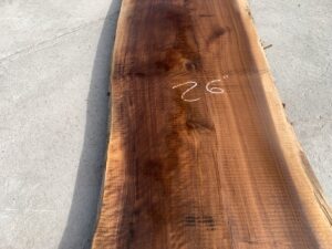 live edge walnut slab, rustic walnut slab, unsteamed walnut