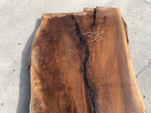 live edge walnut slab, rustic walnut slab, unsteamed walnut