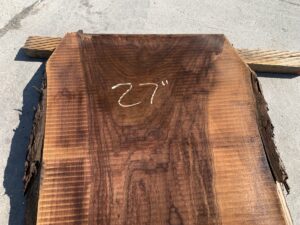 live edge walnut slab, hardwood tabletop, unsteamed walnut