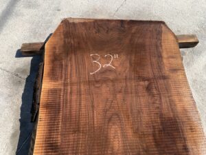 live edge walnut slab, hardwood tabletop, unsteamed walnut