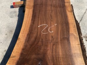 live edge walnut slab, hardwood tabletop, unsteamed walnut