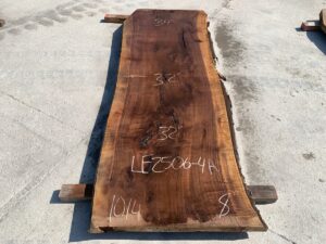 live edge walnut slab, hardwood tabletop, unsteamed walnut