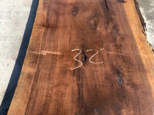 live edge walnut slab, hardwood tabletop, unsteamed walnut