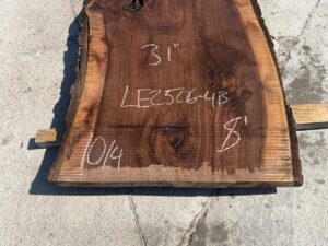 live edge walnut slab, hardwood tabletop, unsteamed walnut