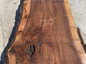 live edge walnut slab, hardwood tabletop, unsteamed walnut