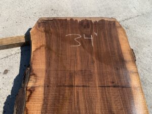 live edge walnut slab, hardwood tabletop, unsteamed walnut