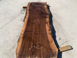 live edge walnut slab, hardwood tabletop, unsteamed walnut