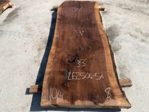 live edge walnut slab, hardwood tabletop, unsteamed walnut