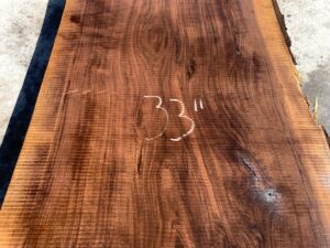 live edge walnut slab, hardwood tabletop, unsteamed walnut