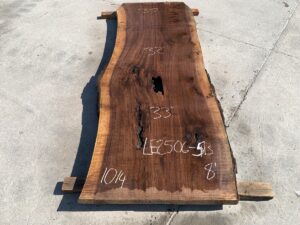 live edge walnut slab, hardwood tabletop, unsteamed walnut