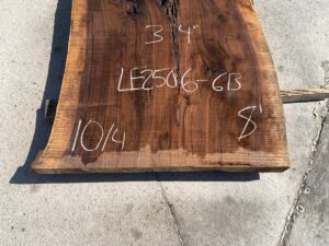 live edge walnut slab, hardwood tabletop, unsteamed walnut