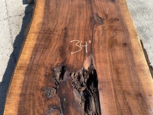 live edge walnut slab, hardwood tabletop, unsteamed walnut
