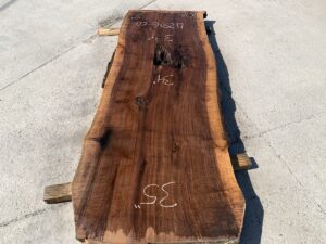 live edge walnut slab, hardwood tabletop, unsteamed walnut