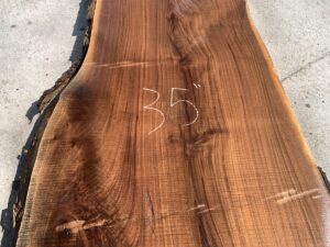 live edge walnut slab, unsteamed walnut, hardwood lumber