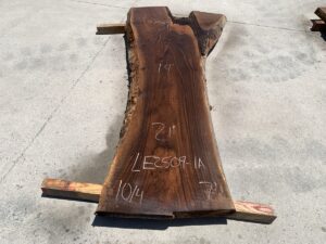 live edge walnut slab, hardwood tabletop, unsteamed walnut