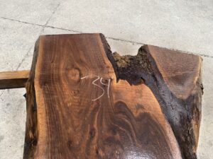 live edge walnut slab, hardwood tabletop, unsteamed walnut