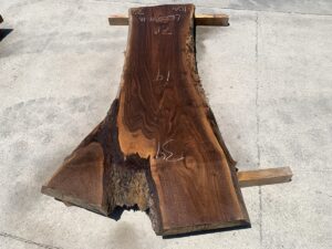 live edge walnut slab, hardwood tabletop, unsteamed walnut