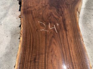 live edge walnut slab, hardwood tabletop, unsteamed walnut
