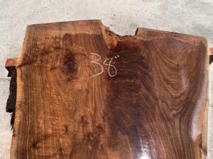 live edge walnut slab, hardwood tabletop, unsteamed walnut